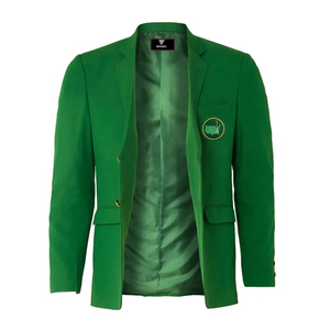 Blazer de Algodón Verde para Hombre, Estilo Torneo, Chaqueta Deportiva Verde Clásica Estilo Campeón, Chaqueta Ligera de Dos Botones - Product Image 2