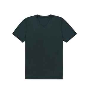 T-shirts d'été pour hommes à col en V, couleur unie, style décontracté, mode streetwear, collection été 2025, vêtements pour hommes, stock en gros - Product Image 1