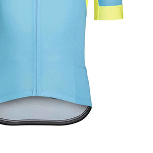 Maillot de cyclisme unisexe de haute qualité, personnalisé, sublimation couleur unie, respirant, antibactérien, séchage rapide, manches longues, pour activités de plein air - Product Image 3