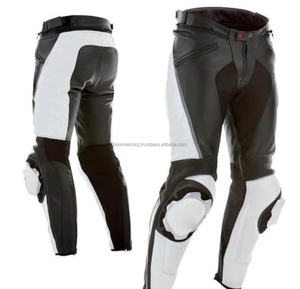 Pantalon de moto en cuir noir pour hommes Pantalon de protection de moto Pantalon de motard en cuir de protection par Boomletcorp. - Product Image 4