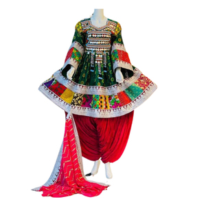 Robes pour femmes afghanes Kuchi de haute qualité, vente en gros, robe traditionnelle afghane avec travail manuel et patchwork, robes Kuchi afghanes - Product Image 1
