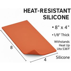 Set Premium di 3 Tappetini in Silicone Antiscivolo per Pressa a Caldo, 1/8'' x 4'' x 8'', per Cappelli, Maniche e Piccole Macchine per Pressa a Caldo - Product Image 3