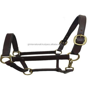 Harnais de cheval en cuir fantaisie personnalisé, durable et rembourré, avec sangle réfléchissante et attaches en acier inoxydable. - Product Image 4