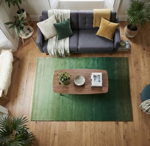 Abstract Green Tufted <b>Rug</b>, Modern Geometric Area <b>Rug</b>, Soft Carpet for Bedroom & Living Room - Product Image 4