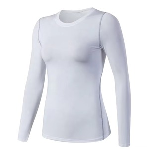 Camiseta Deportiva de Mujer con Cuello Redondo, Manga Corta, Corte Regular, Secado Rápido, Tejido de Punto, Bloques de Color, Elástica en Cuatro Direcciones y Orificios para Pulgares - Product Image 3