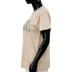 เสื้อยืดสีเบจพิมพ์ลายตัวอักษร AKA แขนสั้นสำหรับผู้หญิง เสื้อแฟชั่นลำลองผ้าฝ้าย เสื้อสตรีทแวร์ลายกราฟิก เสื้อผ้าผู้หญิงขายส่ง - Product Image 2