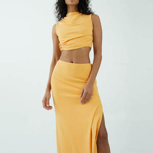 เสื้อกั๊กสปอร์ตแฟชั่นลำลองสำหรับผู้หญิงรุ่นใหม่ปี 2026 ผ้าถักเนื้อแน่น สไตล์สปอร์ตสำหรับฤดูร้อน เสื้อครอปแขนกุดทันสมัย ชุดสองชิ้นสไตล์วินเทจ - Product Image 2