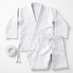 Traje de BJJ Personalizado 100% Algodón/Poliéster de Secado Rápido y Absorción de Humedad para Distribución al por Mayor - Ropa Deportiva de Combate OEM - Product Image 5