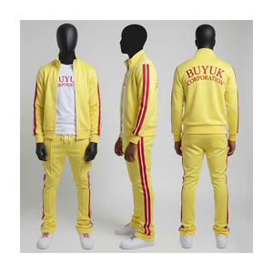 Ensemble de survêtement en coton respirant et coupe-vent pour homme, écologique, deux pièces, coupe classique, streetwear - Product Image 1