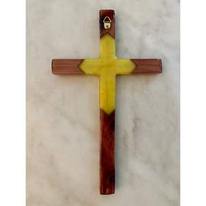 Plaque en bois et résine en forme de croix pour la pratique spirituelle, article spirituel chrétien - Product Image 6