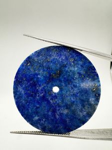Esfera de Reloj A K Gems de Lapislázuli Azul Natural, Modelo ETH-1006, 31.50 mm, Redonda, Pulida por un Lado - Product Image 3