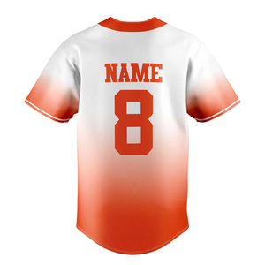 Uniformes de baseball personnalisés bicolores, nouvelle saison, séchage rapide, coupe ajustée, unisexe, entièrement boutonnés, motif 3D, haute qualité - Product Image 3