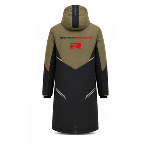 Expédition rapide, vestes longues à capuche pour hommes, textiles écologiques, parkas rembourrés, manteaux chauds pour l'hiver, vente en gros - Product Image 2