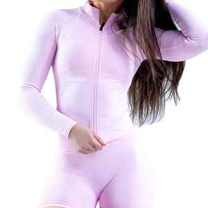 Women's <b>Yoga</b> <b>Jacket</b> Front Logo Customizable Compression Fitness Quick Dry Zip-up Seamless Plus Size Stretchy Spandex/Polyester - Product Image 5