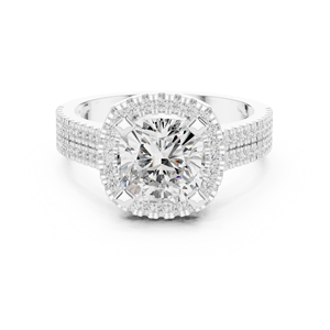 Anillo de Compromiso Clásico de Oro Amarillo de 14K con Corte Cojín de 2.5 CT, Diamante Cultivado en Laboratorio con Certificado IGI, Regalos de Aniversario y Boda - Product Image 6