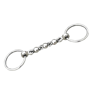 Mors à étrier Waterford en acier inoxydable avec anneau lâche, équipement équestre, 5 pouces, chaîne en cuivre, bouche de 15 cm - Product Image 1