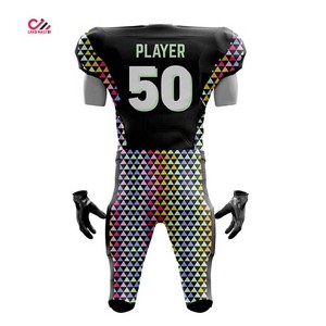 Nouveauté, uniforme de football américain pour hommes, taille plus, 100% polyester, respirant, séchage rapide, fabrication directe, personnalisé - Product Image 3