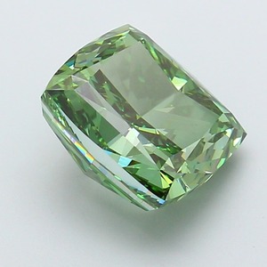 Diamant de laboratoire CVD vert vif fantaisie modifié taille coussin carré de 5,01 carats, clarté VS1, excellente taille, pierre précieuse de luxe pour bijoux - Product Image 4