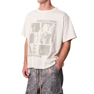 Mens O Neck Short Sleeve T Shirt Oversized Fit <b>Vintage</b> <b>Graphic</b> Front Back Print Streetwear Wholesale Custom OEM Cotton <b>Tee</b> Shirt - Product Image 3