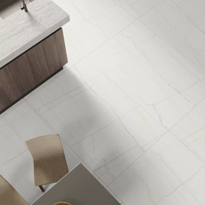 Dalles de porcelaine polie Mykonos Blanc, surfaces élégantes effet marbre pour intérieurs de luxe - Product Image 1