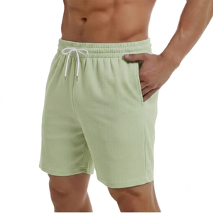 Pantalones Cortos Lisos hasta la Rodilla para Hombre, con Cordones Ajustables, Corte Regular, Tela Transpirable, Precios al por Mayor - Product Image 1