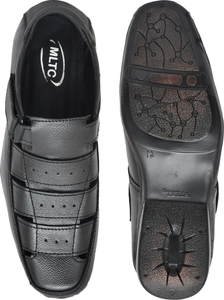 Sandales en cuir véritable de style luxueux pour hommes, respirantes, légères, avec amorti doux, décontractées, pour l'extérieur, toutes saisons - Product Image 4