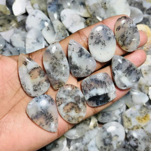 ASHU GEMS - Cabujón de Ágata Dendrítica 100% Natural Hecho a Mano de Alta Calidad, Piedra Preciosa Suelta de Rajasthan, Forma Mixta, Tamaño Personalizable - Product Image 1