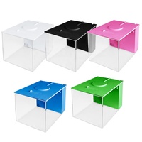 Système de filtration intégré, filtre arrière en acrylique, aquarium, mini-conteneur écologique multicolore de bureau, décoration intérieure