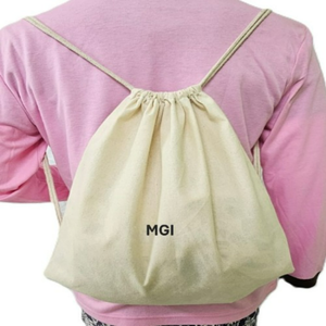 Men's Large Capacity 100%Organic Cotton Canvas Drawstring Backpack Fashionable Waterproof Gym Camping Customizable <b>Strings</b> - Product Image 2