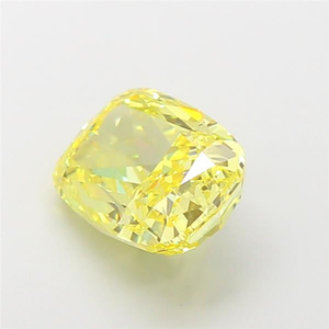 Diamante cultivado en laboratorio, piedra preciosa de brillo radiante, elegante, lujosa, joyería fina certificada CVD, pieza suelta, corte cojín, amarillo vibrante - Product Image 6