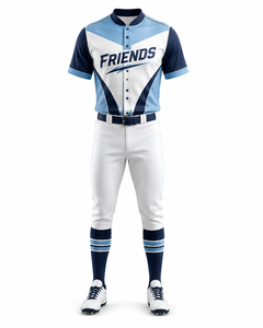Uniforme de baseball haut de gamme pour homme, maillot et pantalon en polyester sublimé, anti-humidité, toutes saisons, coupe classique, manches courtes - Product Image 1