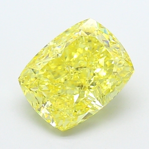 Diamante suelto cultivado en laboratorio, corte cojín, color amarillo vivo, certificado CVD, brillo radiante para joyería fina y elegante. - Product Image 6