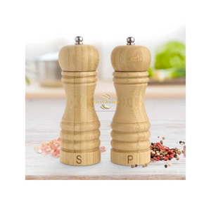 ชุดเครื่องปรุงรสพรีเมียมทำจากไม้ไผ่  สำหรับใส่เกลือและพริกไทย  งานแฮนด์เมดจากวัสดุธรรมชาติ  สำหรับผู้ซื้อขายส่งจำนวนมาก - Product Image 2