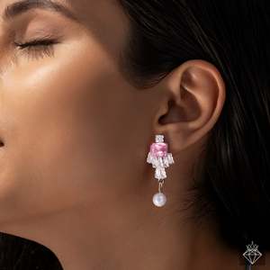 PRAO Mini boucles d'oreilles en cristal anti-ternissement Produit élégant et durable pour femme - Product Image 4
