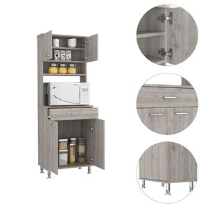 Area della baia dispensa due porte mobili da cucina con un cassetto e quattro gambe regolabili in metallo - Product Image 6