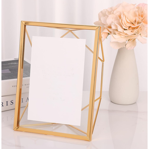 Marco de fotos de metal para interiores elegantes del hogar, elegante marco decorativo para fotos para escritorio de oficina y exhibición de fotos de boda - Product Image 3