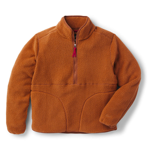 Custom <b>Men</b> High-Pile Sherpa Fleece <b>Pullover</b> Quarter-Zip Heavyweight Winter <b>Jacket</b> Outdoor Hiking Teddy Fleece Anorak Coat - Product Image 5