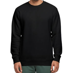 Sudadera Masculina Lisa con Cuello Redondo, Sudadera de Algodón Personalizada para Hombre con Manga Larga - Product Image 1