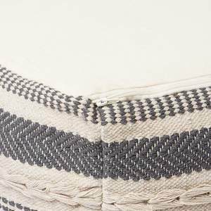 Produit exclusif 2026 : Tabouret décoratif en macramé gris doux pour intérieur et extérieur, idéal pour la maison, le bureau, le salon et la salle de jeux - Product Image 2