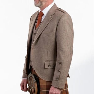 Chaqueta Kilt Argyle Personalizada al por Mayor con Chaleco de 5 Botones, Traje de Boda Escocés, Chaqueta para Hombre - Product Image 4
