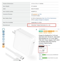 Adaptateur secteur USB C PD TIANTONG 100W 96W 67W, chargeur mural GaN, chargeur rapide pour Macbook Air Pro Dell HP Lenovo Asus Acer Mobile