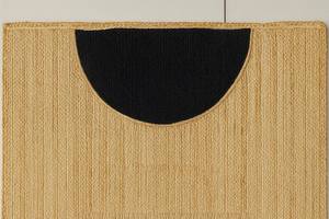 พรมปูพื้นลายเรขาคณิตสีดำขาว ทอมือจากเส้นใยปอกระเจาธรรมชาติ สไตล์โมเดิร์นโบโฮ สำหรับตกแต่งบ้าน - Product Image 6