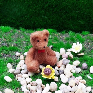 ตุ๊กตาหมีขนาดเล็ก1 "หมีนั่งสำหรับตกแต่งบ้านตุ๊กตา - Product Image 3