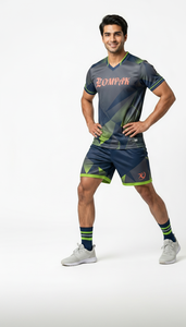 Wholesale Custom Ruby Red <b>Paint</b> Splatter Volleyball Shirt And Shorts <b>Set</b> OEM Lightweight Team Uniform Sublimation Activewear - Product Image 5