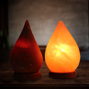 Lámpara de Sal del Himalaya en Forma de Lágrima, Directo de Fábrica OEM, Luz de Cristal de Sal Rosa, Pulida a Mano, Lámpara Mineral Natural - Product Image 2
