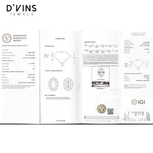 Diamantes Cultivados en Laboratorio HPHT CVD de D'vins Jewels, Corte Ovalado, Color D, 0.5ct, 1ct, 1.5ct, 2ct, 3ct, para Joyería - Product Image 5