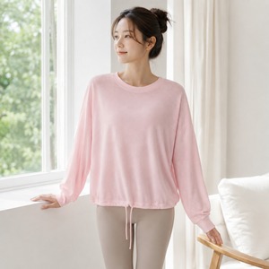 Haut de sport pour femme, coupe ample, design superposé transparent, haut de yoga ODM, haut de gym, haut de yoga à manches longues - Product Image 3