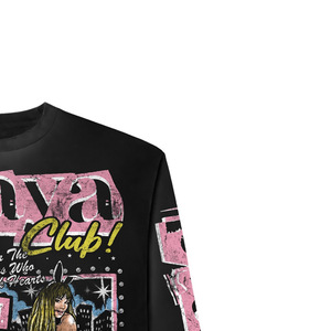 PSA Long Sleeve Crop Tee <b>Men's</b> Street Style Printed Jersey O-Neck Regular Fit Black With Pattern - Product Image 4