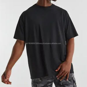 Camiseta de algodón 100% al por mayor para hombre, corte holgado, estampada, lisa, con lavado ácido, estilo vintage, hombros caídos, oversize, verano 2026 - Product Image 3