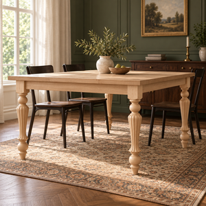 Pata de Mesa de Madera Sólida, Diseño Tradicional Tallado, Base Resistente para Sala de Estar u Oficina en Casa - Product Image 3